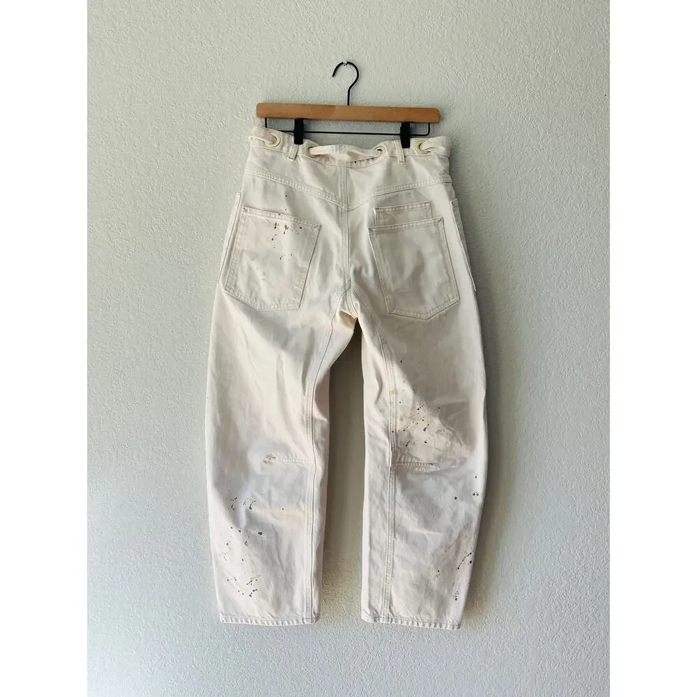 We The Free White Straight Leg Patch Pocket Pants - Picture 7 of 9